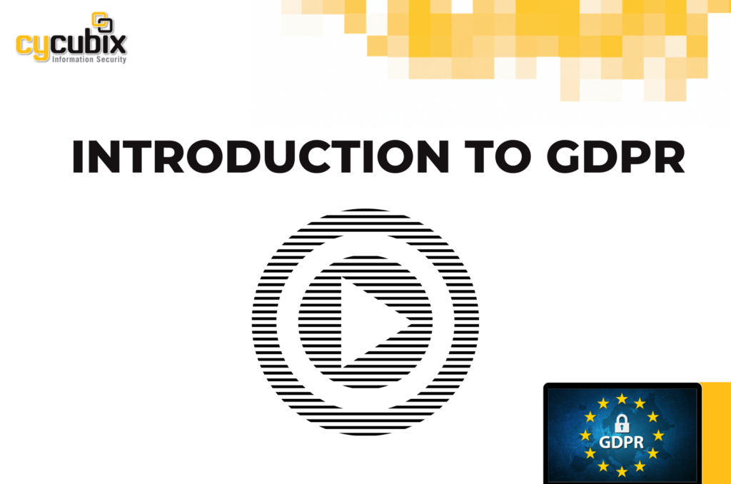 Title slide for GDPR training