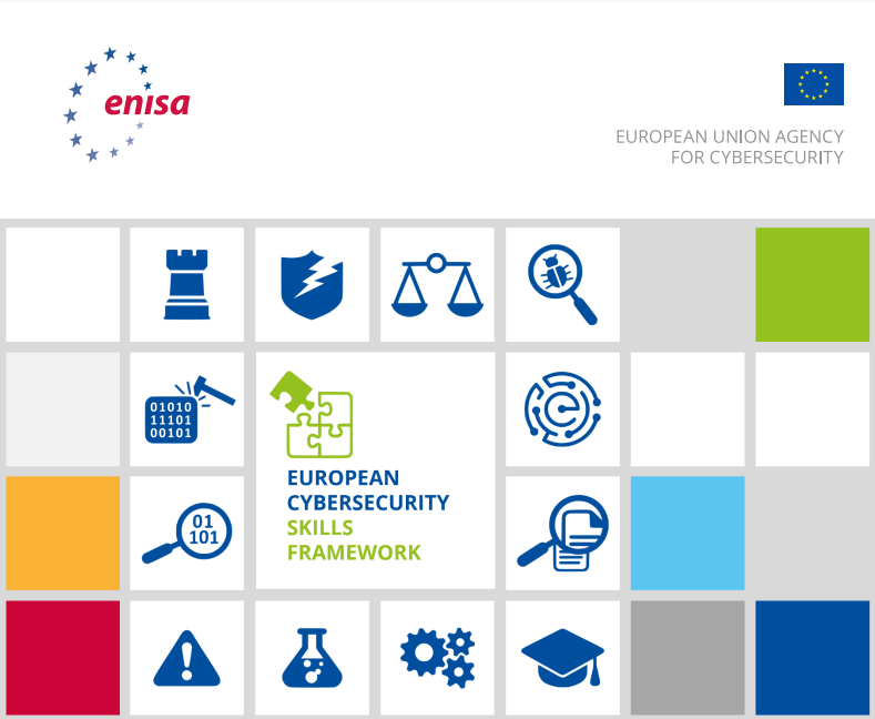 Cover of the European Cybersecurity Skills Framework user guide from ENISA